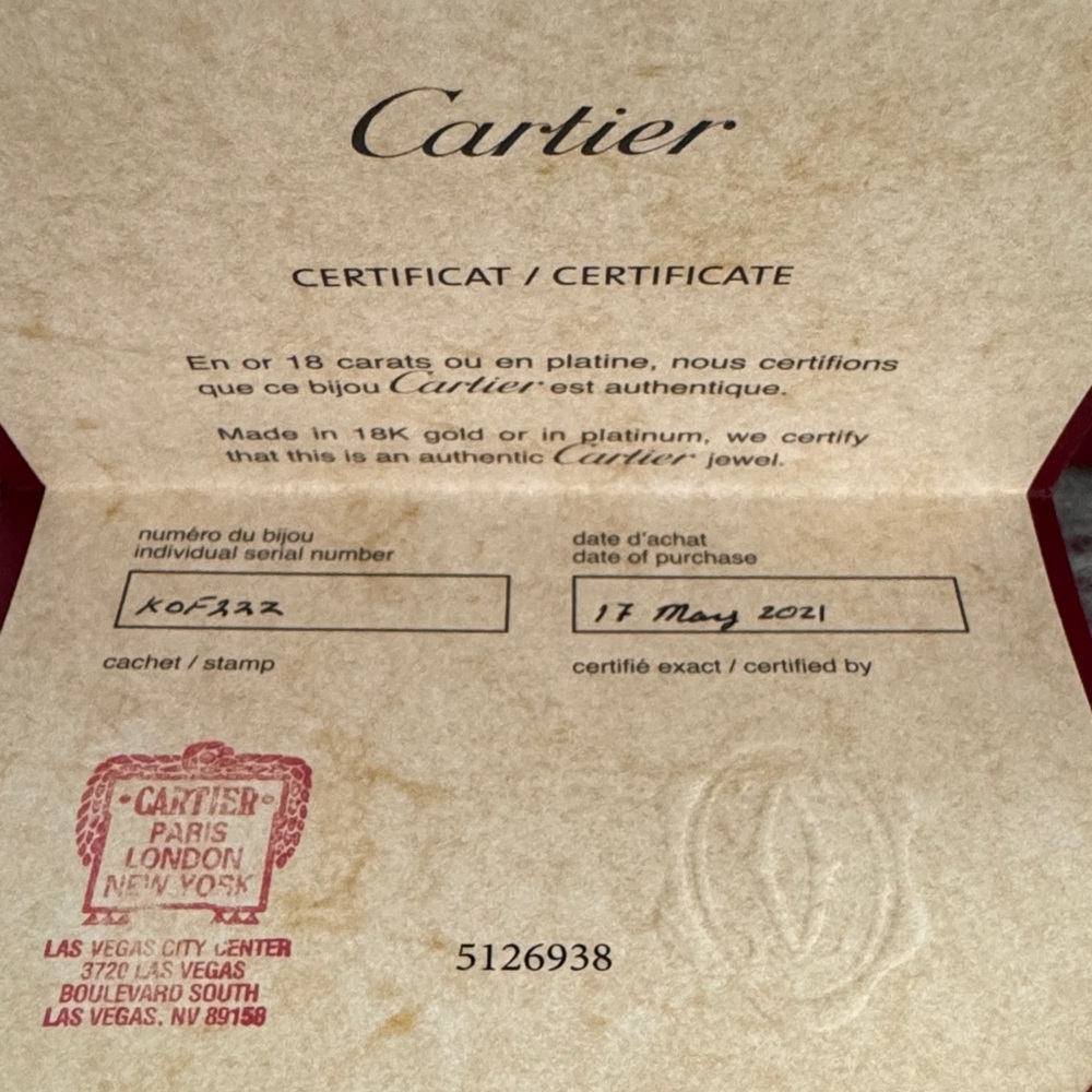 Cartier Love Band - White Gold (Size 60 (9)) - Picture 3 of 3